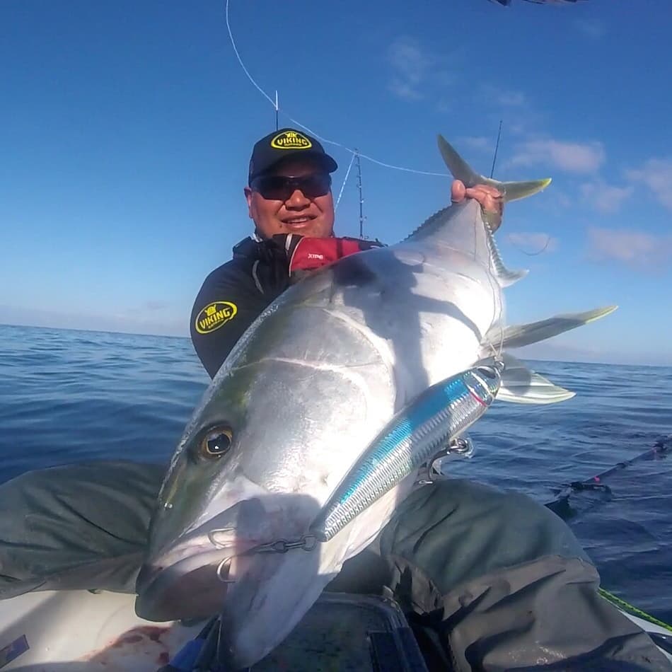 Jason Kemp big kingfish on catch stick bait