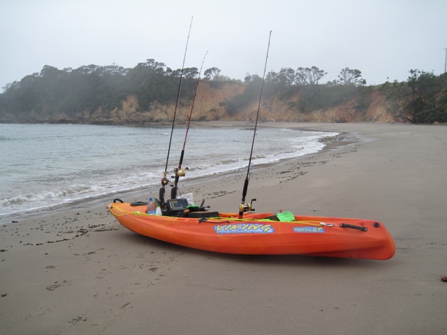 Viking Kayaks - NZ - Kayak fishing light tackle - setting up to go